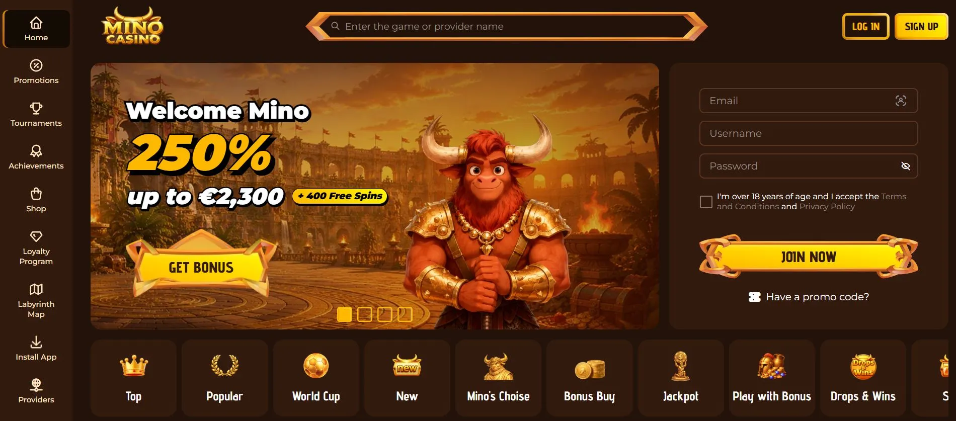 najboljši online casino Mino Casino